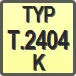 Piktogram - Typ: T.2404-K